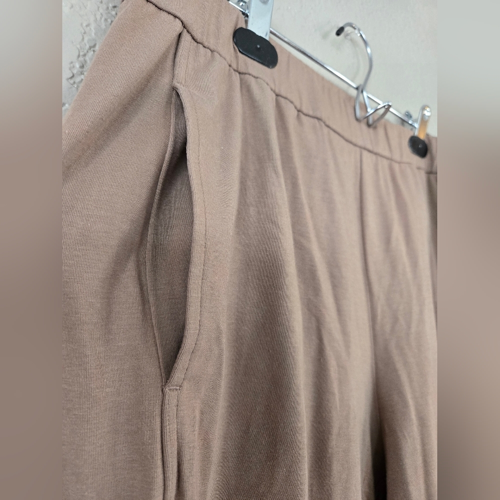 Eileen Fisher Tan Pants, Organic Cotton, Large - Picture 3 of 8